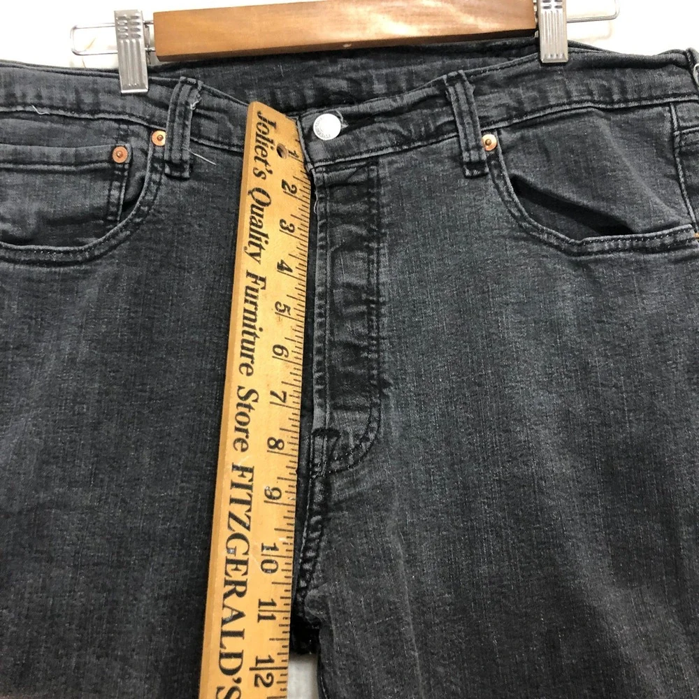 Levis 501 Original Fit Jeans 38x30‎ Faded Black Straight Leg Button Fly Denim